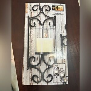 San Miguel Black Wall Sconce Candle Holder